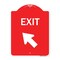 Signmission Designer Series Exit Exit W/ Left Arrow, Red & White Aluminum Sign, 18" H, 24" L, RW-1824-24032 A-DES-RW-1824-24032 - alternate 1